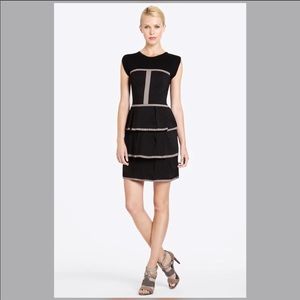 BCBG Yasmina Tiered Poplin Dress